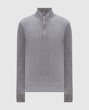 Brunello Cucinelli Серый свитер из кашемира M22202504