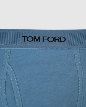 Tom Ford Голубые трусы-боксеры с логотипом T4LC32040