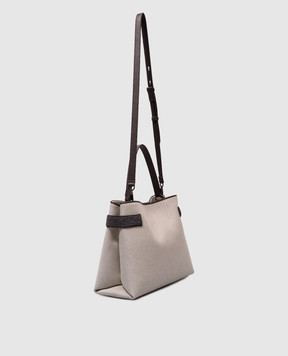 Brunello Cucinelli Бежевая сумка Essence с цепочкой мониль MB03D2503