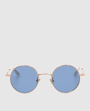 Valentino Золотые очки с логотипом VLogo Signature VLS173C48