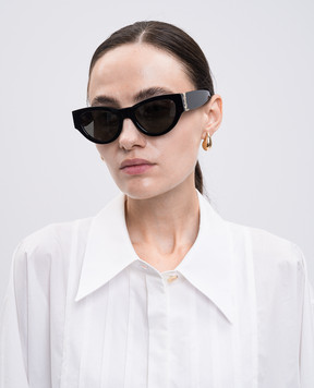 Saint Laurent Чорні сонцезахисні окуляри з логотипом 671762Y9901
