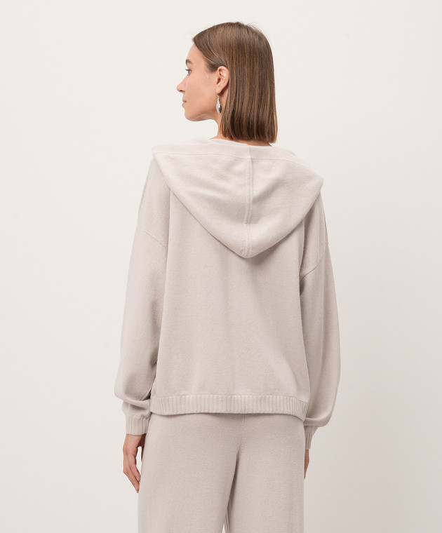 Simonetta Ravizza Серая спортивная куртка из кашемира MARGHERITA F04KN33T10 изображение 4