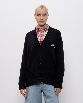 AMIRI Чорний кардиган з логотипом AWKNCD1027