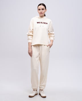 Woolrich Бежевые худи с вышивкой логотипа CFWWSW0156FRUT4009