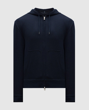 Brunello Cucinelli Синяя спортивная куртка из кашемира и шелка. MM8359069G