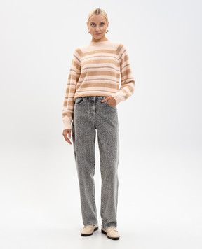 Twinset Серые джинсы с эффектом потертости 252AP2480