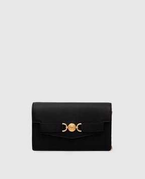 Versace Черная кожаная сумка с эмблемой Medusa 10200751A15256