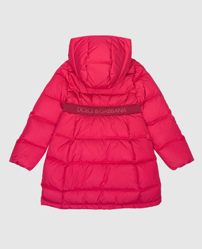 Dolce&Gabbana Дитячий рожевий пуховик з логотиопм L5JBQ3G7N1B46