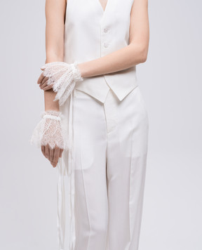 Ann Demeulemeester Белые манжеты Solmund из кружева B0012893RB042