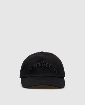 Palm Angels Черная кепка с вышивкой логотипа PWLB036S25FAB001