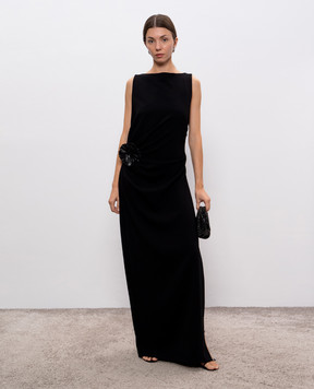 PROENZA SCHOULER Чорна сукня Indria з брошкою R2543031BY116