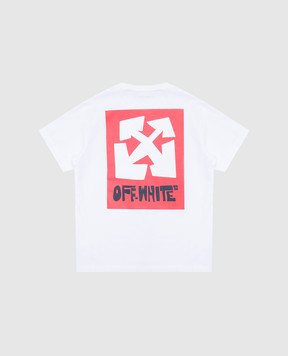 Off-White Детская футболка с принтом логотипа OBAA002S25JER008