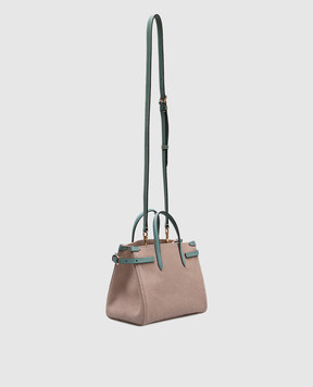 Valentino Блакитна сумка-тоут з металевою емблемою VLogo Signature 6W2B0R20JSE