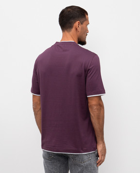 Brunello Cucinelli Фиолетовая футболка M0B137427