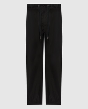 Dolce&Gabbana Чорні джогери з логотипом GP0D4TFU5PY