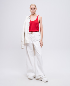 Twinset Червоний топ з логотипом 251TF3011
