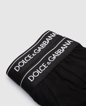 Dolce&Gabbana Набір чорних трусів-бріфів з логотипом M9C05JONN95