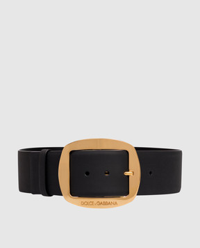 Dolce&Gabbana Черный кожаный ремень с гравировкой логотипа BE4608AW844