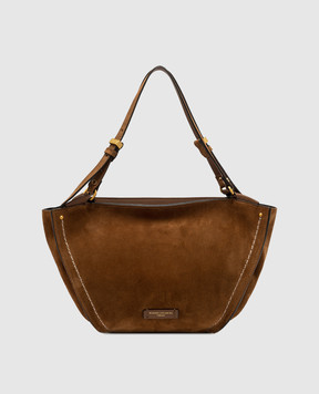 Gianni Chiarini Коричнева замшева сумка-тоут Bloom BS12036CMPL