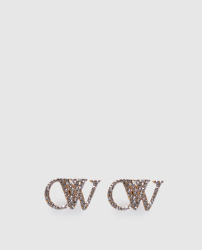 Off-White Золотисті сережки з кристалами OWOD299C99MET001