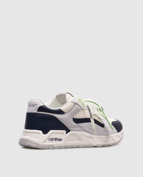 Off-White Сірі комбіновані кросівки Кick Оff з контрастним логотипом OMIA289S25LEA002