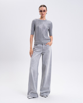 Ermanno Scervino Серые джинсы с логотип патч D477P367IGFV