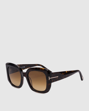 Tom Ford Коричневі сонцезахисні окуляри Carla FT12205252F