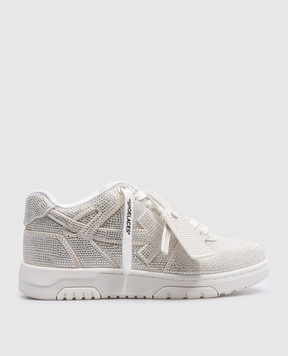 Off-White Білі замшеві кросівки Out Of Office з кристалами OWIA259C99LEA015