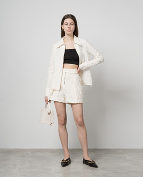 Jil Sander Бежеві шорти з ефектом жатки J02MU0108J20138