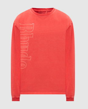 Rhude Красный лонгслив с принтом логотипа RHPS25TT13012