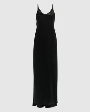 Ann Demeulemeester Черное комбинированное платье Nura 2401WDR27FA425