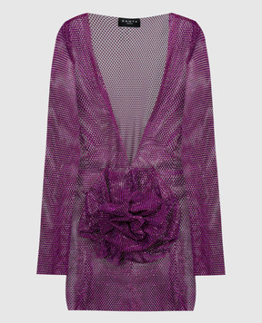 Santa Brands Фиолетовое платье мини с кристаллами с аппликацией в виде цветка MINIDRESSWITHFLOWER