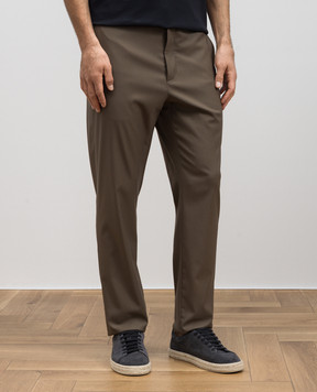 Loro Piana Коричневые брюки с шерстью FAP9730