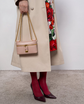 Dolce&Gabbana Розовая кожаная сумка кросс-боди Sicily BB7800B7321