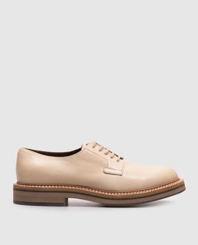 Brunello Cucinelli Бежевые кожаные дерби MZUM00P127