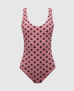 Dolce&Gabbana Рожевий купальник в принт логотипа O9A46JON02A