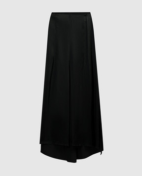 Ann Demeulemeester Черная юбка макси Sita с металлическим логотипом 2401WSK03FA441