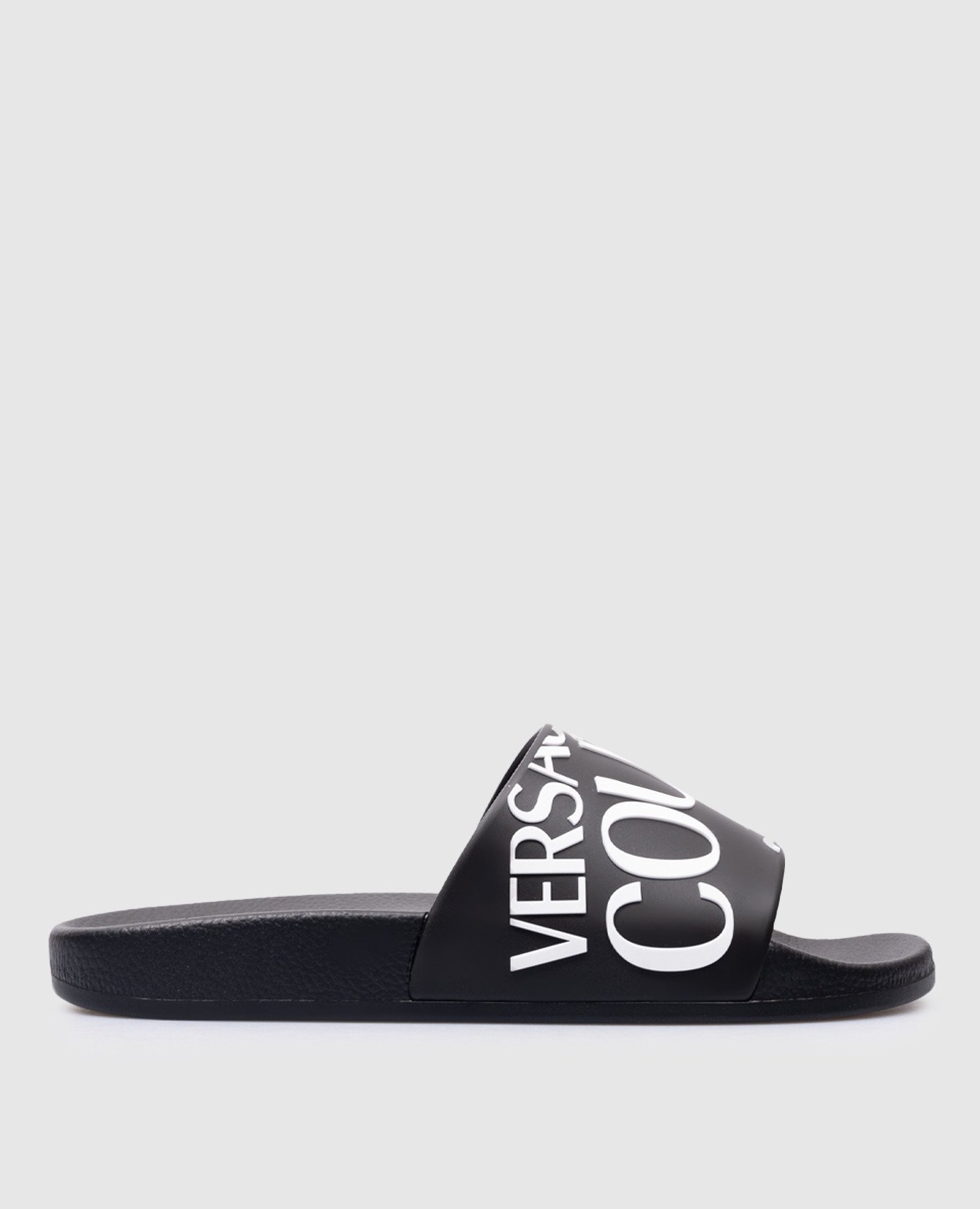 Black sliders with contrasting textured logo