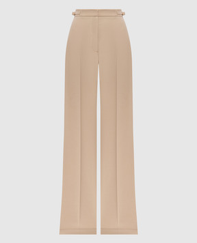 Gabriela Hearst Бежевые брюки клеш Vesta X002190W105