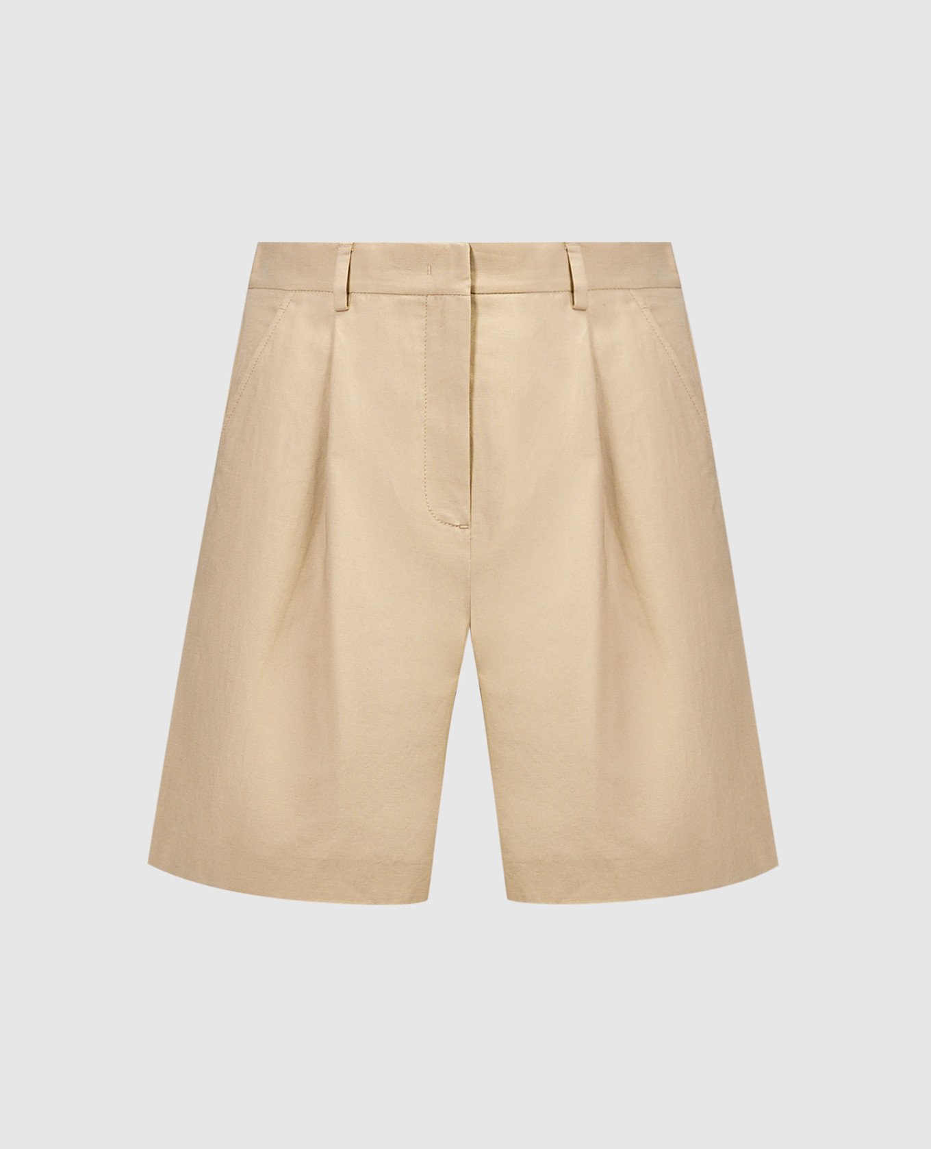Ecuba beige shorts with linen