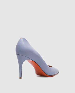 Santoni Голубые кожаные туфли WDID70945HI2NSZA