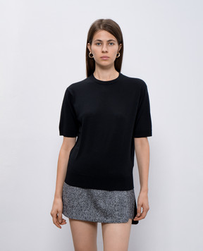 John Smedley Черный топ Honor из шерсти HONOR