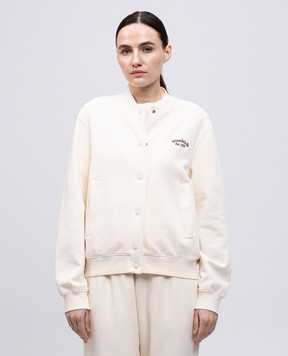 Woolrich Бежевий бомбер з вишивкою логотипа CFWWSW0165FRUT4009