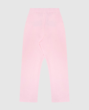 Balmain Детские розовые спортивные брюки с брендовыми заклепками. BW6A20Z0114