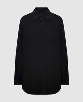 Valentino Черное пальто из шерсти и кашемира 5B0CI0R18Y5