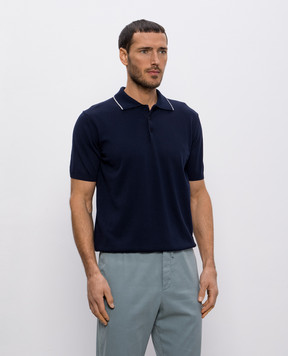 Canali Синее поло MK02261C1053