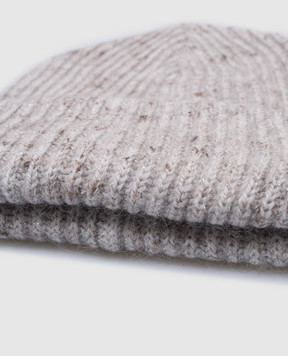 Brunello Cucinelli Детская серая шапка с шерстью с люрексом BOPM52399A