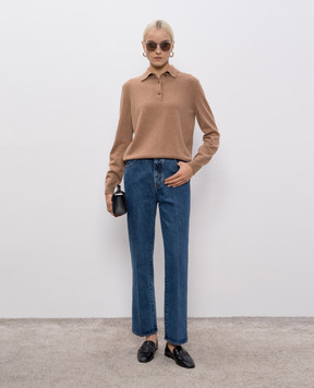 Loro Piana Коричневое поло из кашемира FAP8491