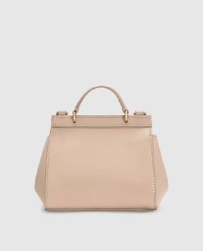 Dolce&Gabbana Дитяча бежева шкіряна лакована сумка міні Sicily EB0003A1067