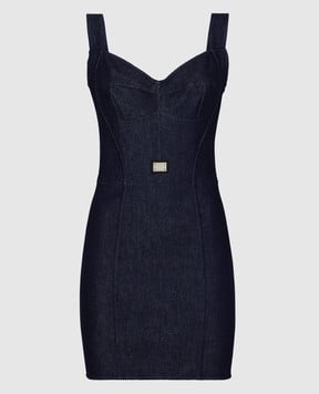 Dolce&Gabbana Синее джинсовое платье-бюстье F63G8DG8MS5